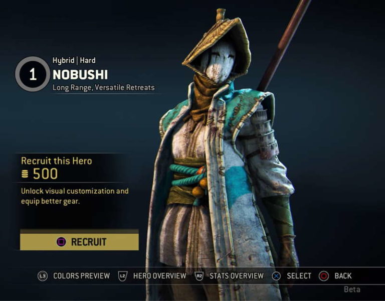 for honor nobushi